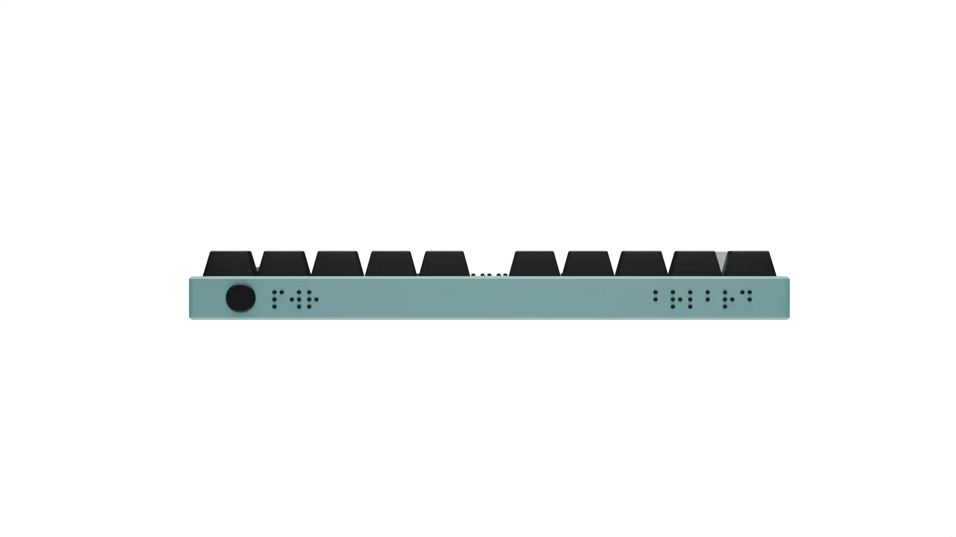The top of the device showing the power button.